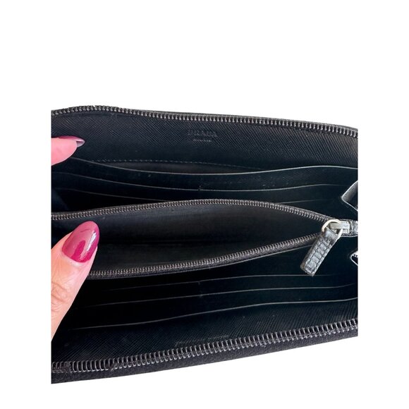 PRADA Nylon Tessuto Long Zip Clutch Wallet - Picture 4 of 7